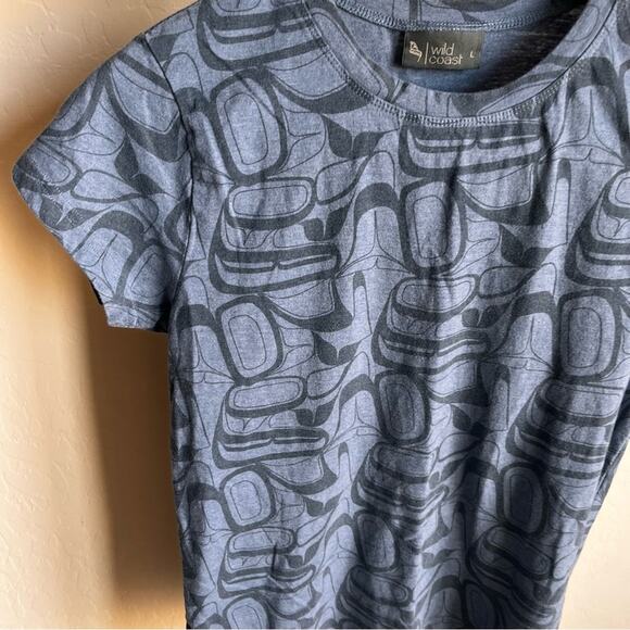 Wild Coast Blue Alaskan Graphic Ladies Tee Shirt size large L - Picture 3 of 9